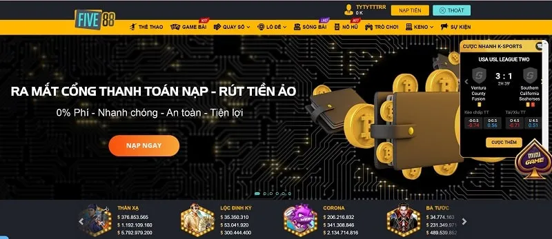 rút tiền five88