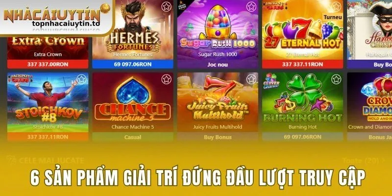 6 sản phẩm giải trí đứng đầu lượt truy cập