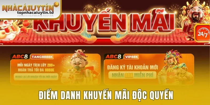 Điểm danh khuyến mãi độc quyền có mặt tại nền tảng